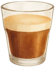 Cortado o macchiato de café de especialidad