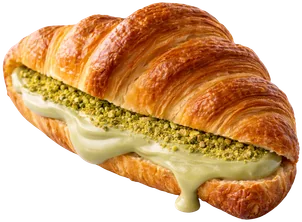 Croissant relleno de crema de pistacho