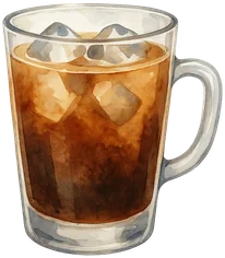 Iced americano con hielo