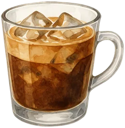 Iced espresso con hielo