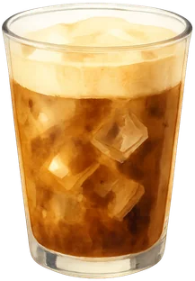 Iced latte con hielo