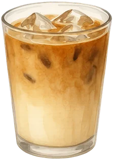 Iced vanilla latte sin azúcar
