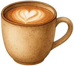 Café latte con arte latte