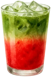 Matcha strawberry con hielo