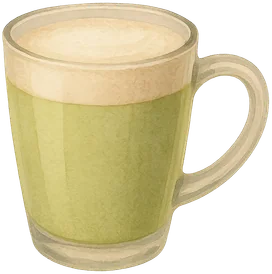 Pistachio latte de café de especialidad