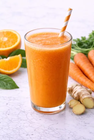 Zumo natural Elixer: naranja, jengibre y zanahoria